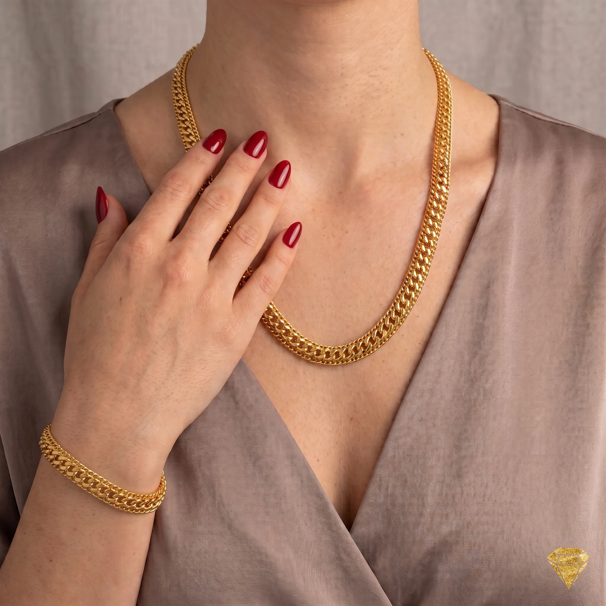 Parure Sbika Maille Prestige en Acier Inoxydable – Image 3