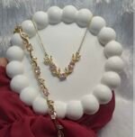 Parure Tulipe Rose Dorée