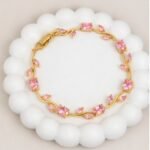 Bracelet Tulipe Rose Précieux