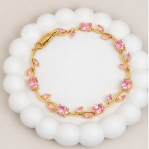 Bracelet Tulipe Rose Précieux