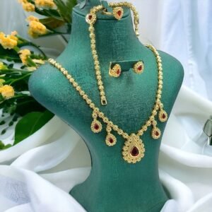 Parure Kaftan Goutte Rubis 4 Piéces