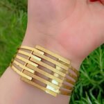 Bracelet Manchette Bandes Satinées