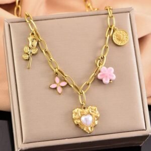 Collier Multi Charms Romance