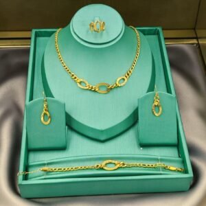 Parure Grecque Ovale Dorée 4 Piéces
