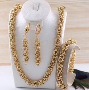 parure palmier 3 piecs acier inoxydable algerie cadeau BEM cadea BAC